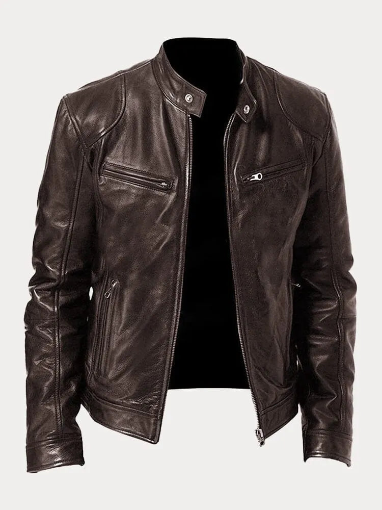 Otto™  | Casual Läderjacka: Tidlös