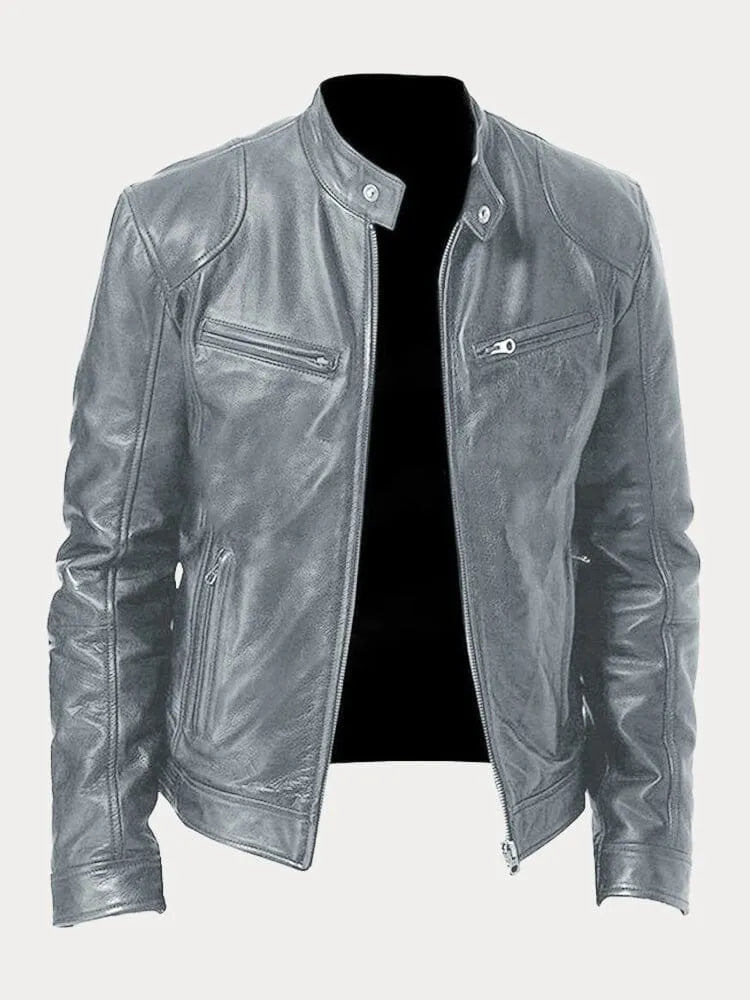 Otto™  | Casual Läderjacka: Tidlös