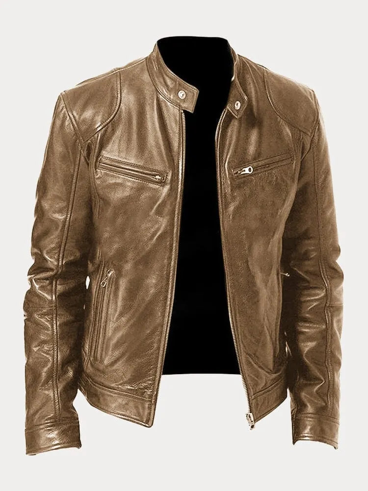 Otto™  | Casual Läderjacka: Tidlös